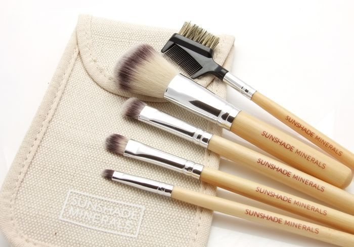 Pędzle do makijażu SUNSHADE MINERALS 5szt PROMOCJA Marka LancrOne