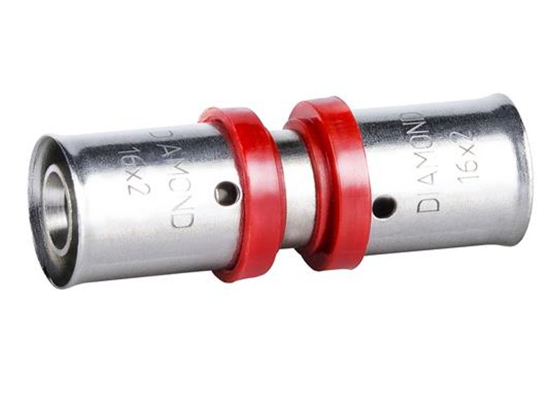 

Złączka 16x16 Mufa Pex Zaciskana Zaprasowywana