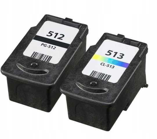 Zestaw Tuszy Do Drukarki Canon PG-512 CL-513 Czarny+kolor