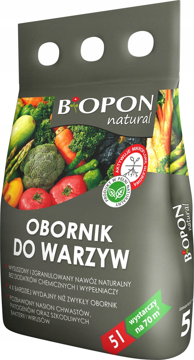 

Biopon Obornik granulowany do warzyw 5L Nawóz