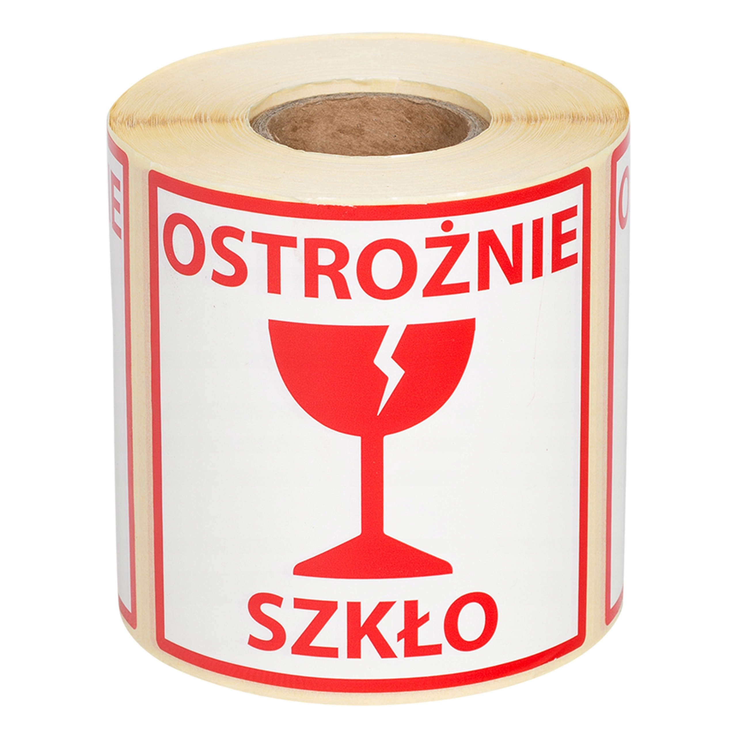 

Etykiety naklejki Ostrożnie szkło 10x10cm 500
