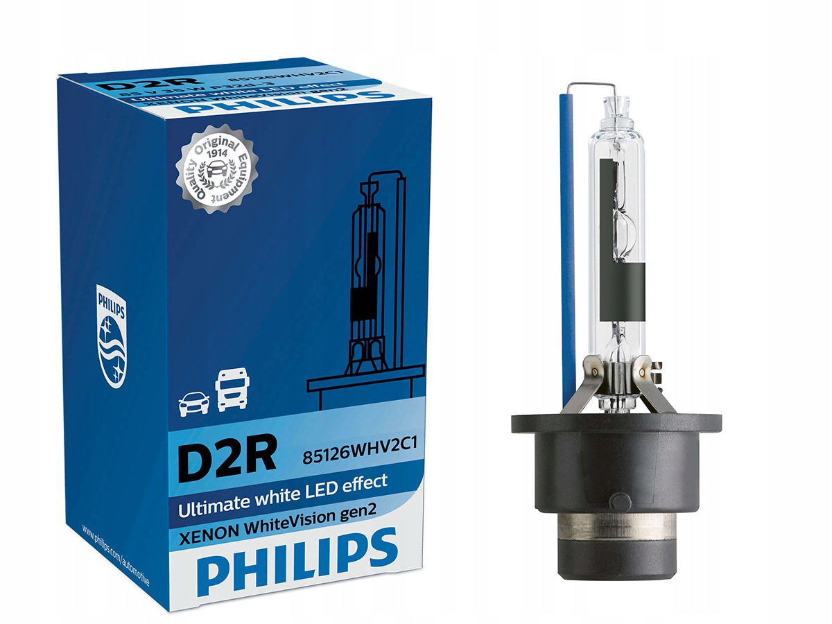 Philips D2R White Vision gen2 Xenon Žiarovka +120%