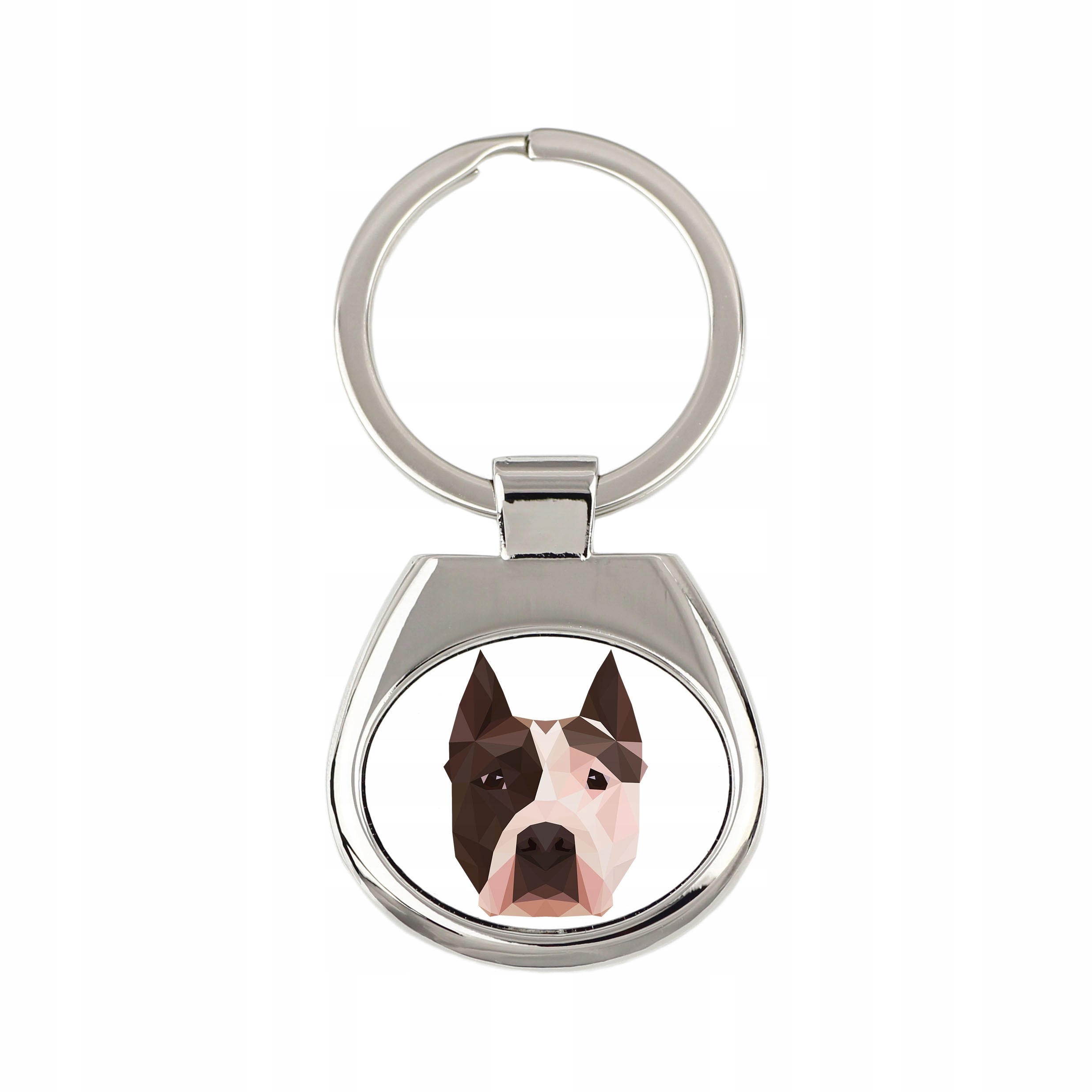 

Amstaff pies geometryczny Brelok Breloczek metal