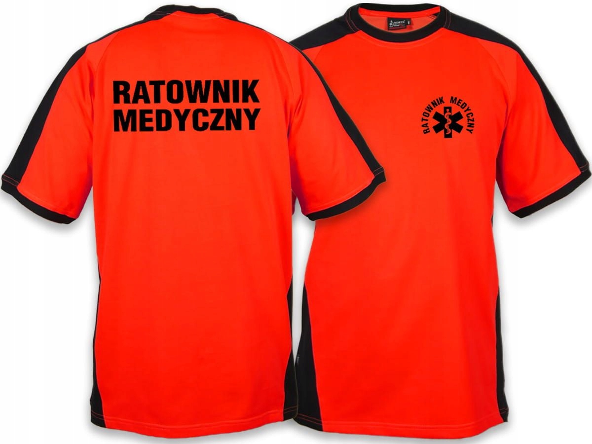 

Markowa Koszulka Fluo Ratownik Sanitariusz Lekarz