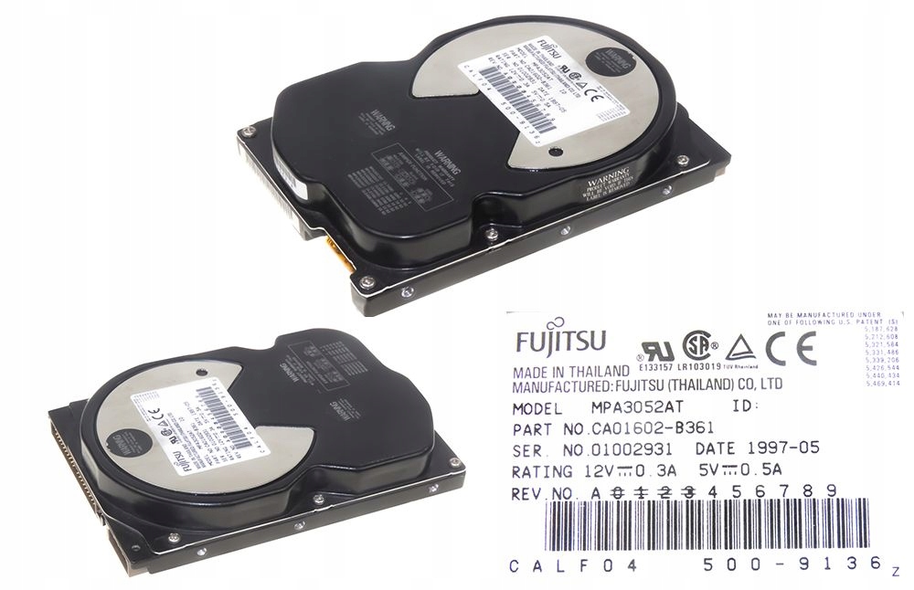 Fujitsu MPA3052AT CA01602-B361 5.2GB Ata 5400RPM
