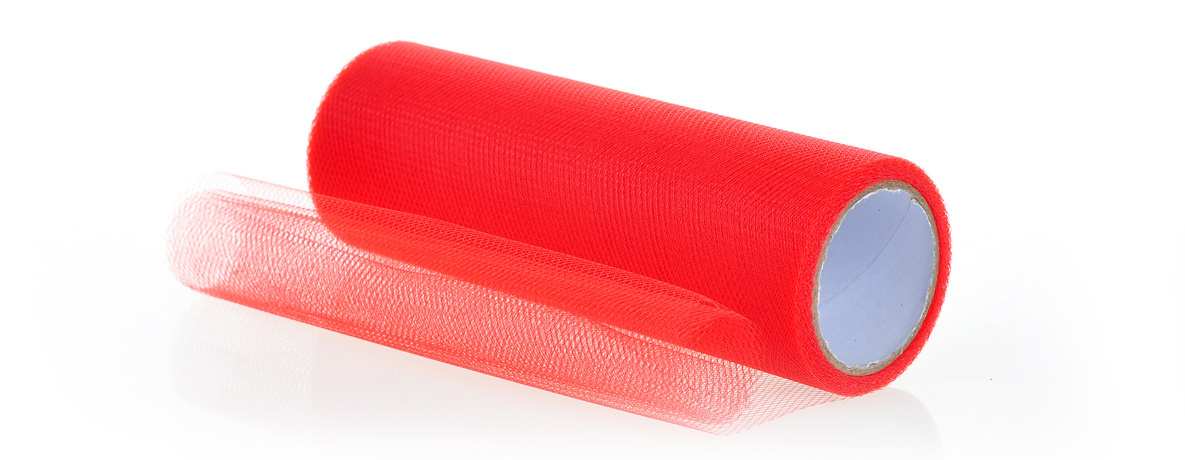 Tiul dekoracyjny CZERWONY ozdobny na rolce Ślub Marka inna