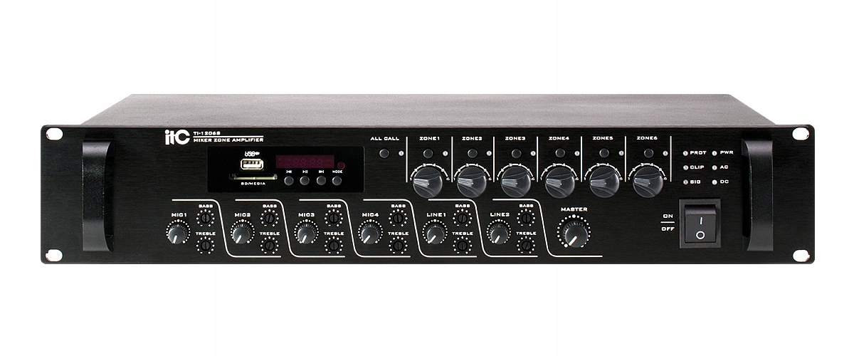 Itc TI-1206S 6zónová ozvučovací ústředna 120 W