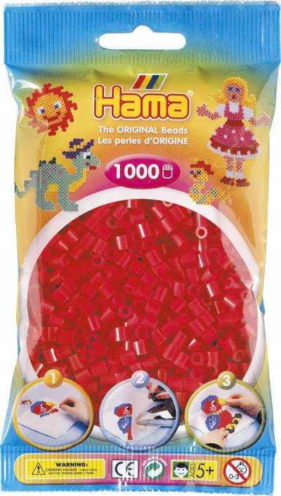 

Koraliki Hama MIDI 1000 Koralików 207-05 Czerwone