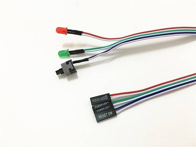 Kabel ATX Reset Power Switch 2xLED Riser Marka Akyga