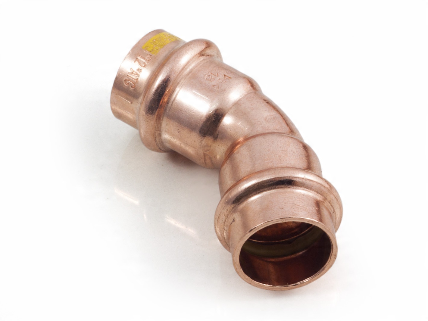 

Łuk Kolano Gaz 18mm 45 2K Miedź Cu Press Zacisk