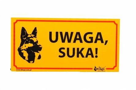 

Dingo Tabliczki Ostrzegawcze Z Pvc Uwaga Suka
