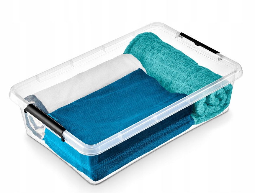 Pojemnik pod łóżko 29 L plastikowy z pokrywką i kółkami szuflada organizer