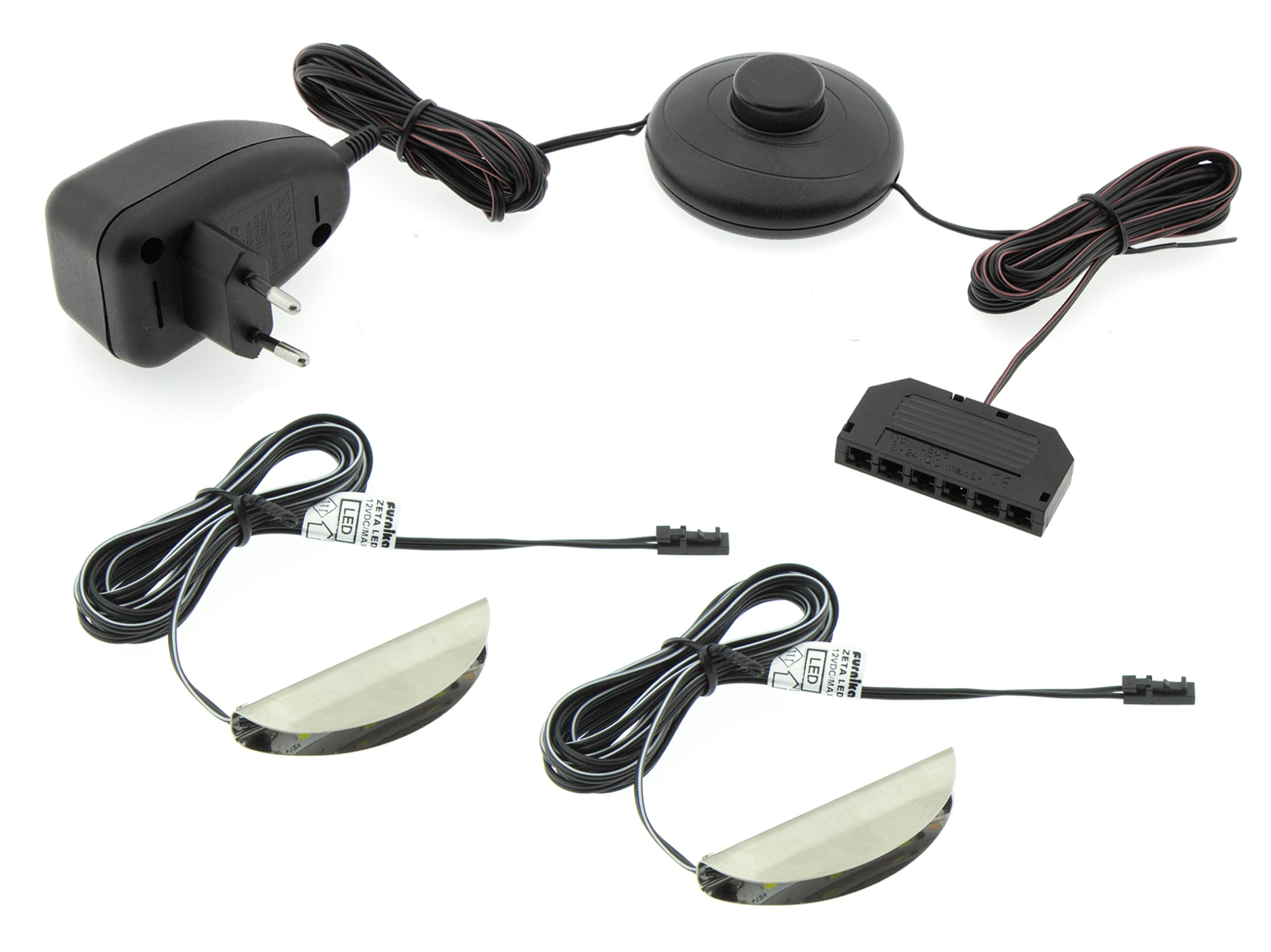 

Zestaw 2x klips led do podświetlenia szyb+zasilacz