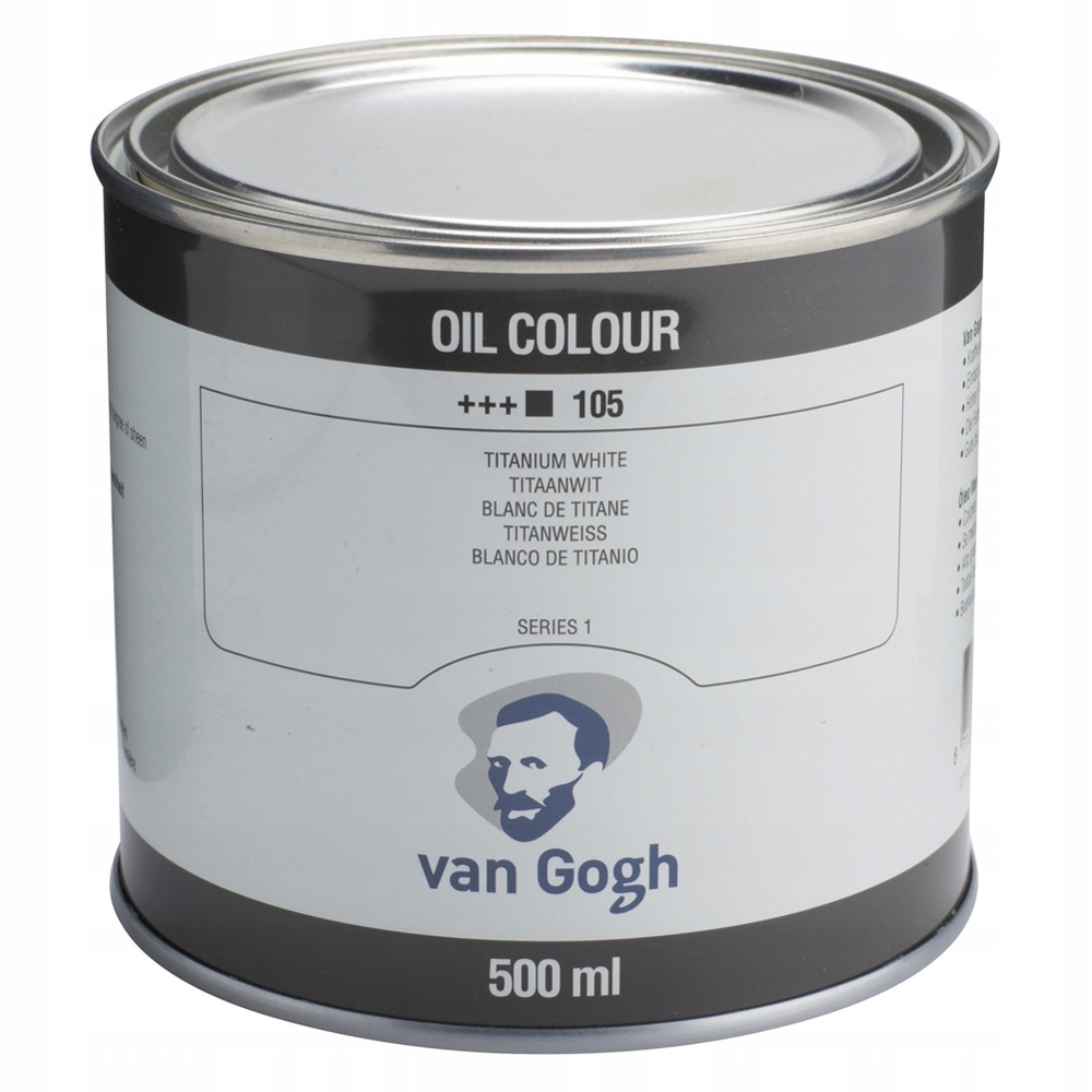 Talens Van Gogh barva olejová 500ml 105 Titan white