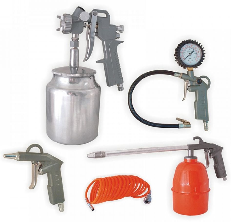 Комплект оборудования для пистолета компрессор PANSAM 5шт