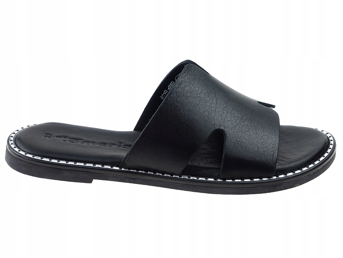 

Tamaris klapki buty 27135 czarne, skóra 39