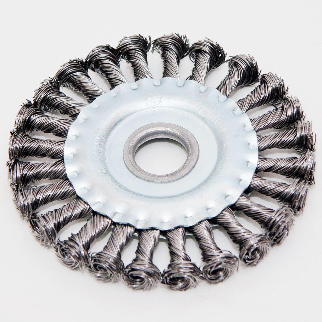 Szczotka tarczowa, 125 x 22,2 mm, drut splatany