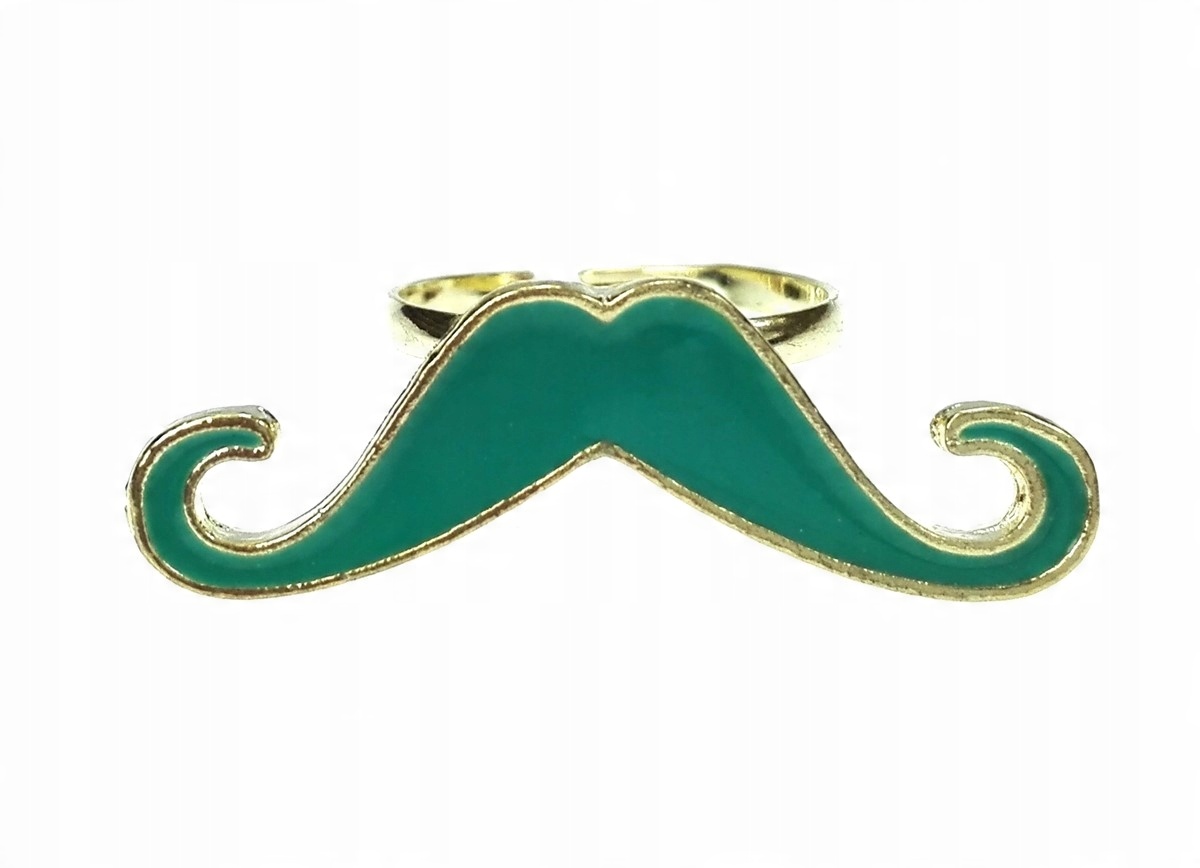 

Pierścionek wąsy moustache hipster vintage trend