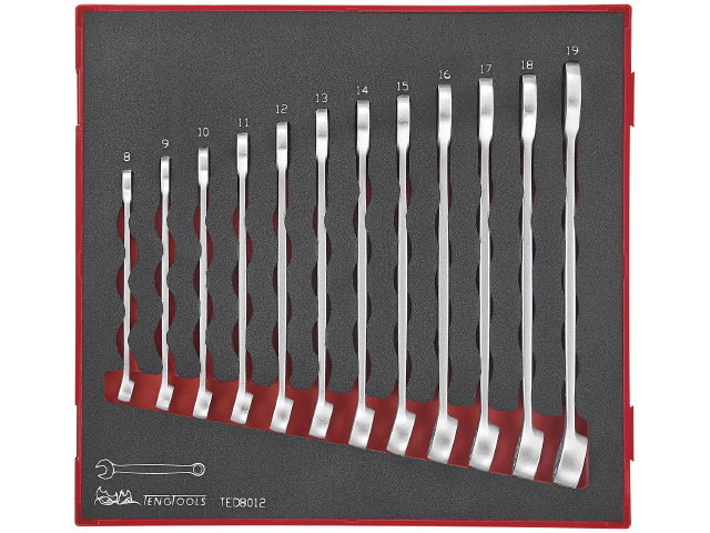 TENG TOOLS TED8012 KLUCZE PŁ- OCZKOWE 12 elem.