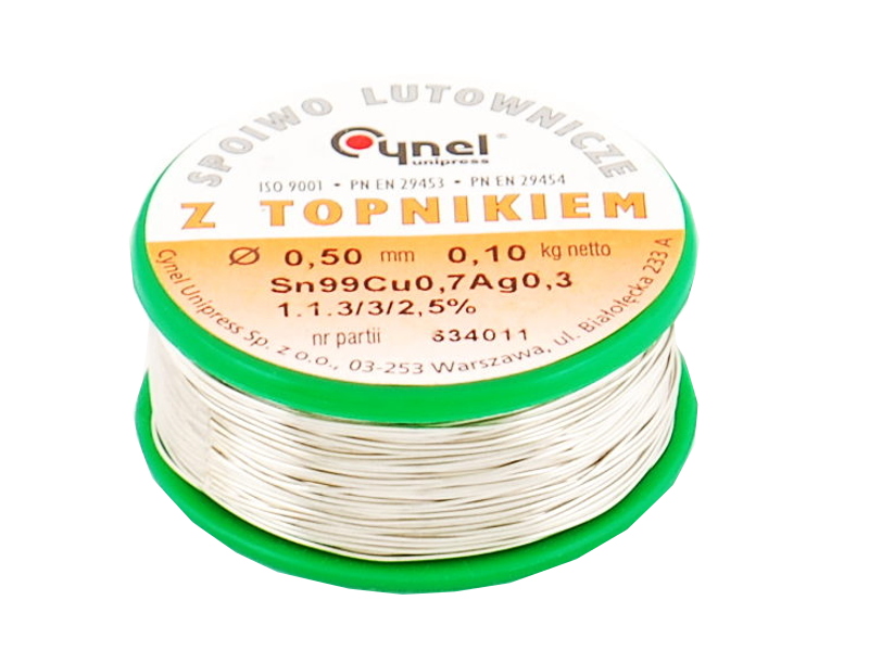 

Cyna z topnikiem 0,90mm 500g 0,5kg Pb Free