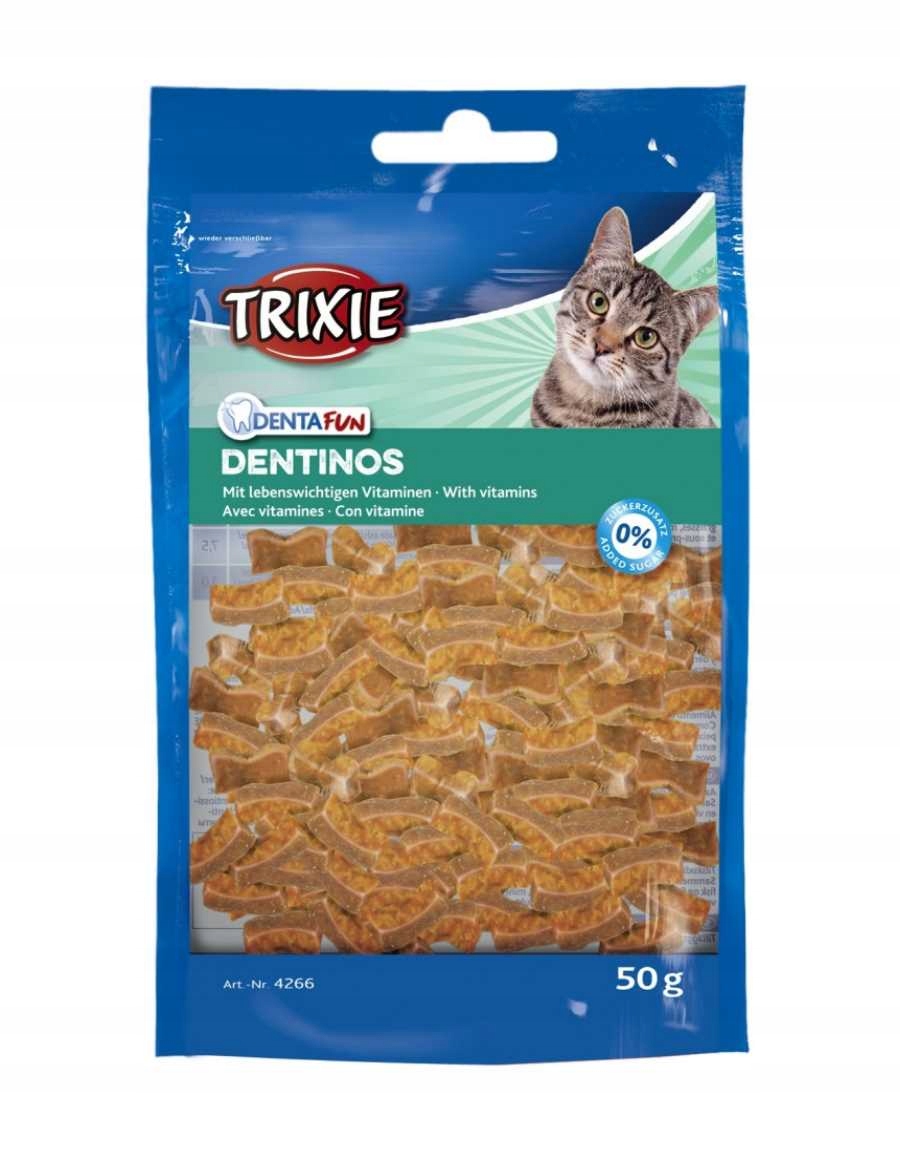 7 x Trixie Pamlsek Dentinos s kuřecím masem pro kočky 50 g