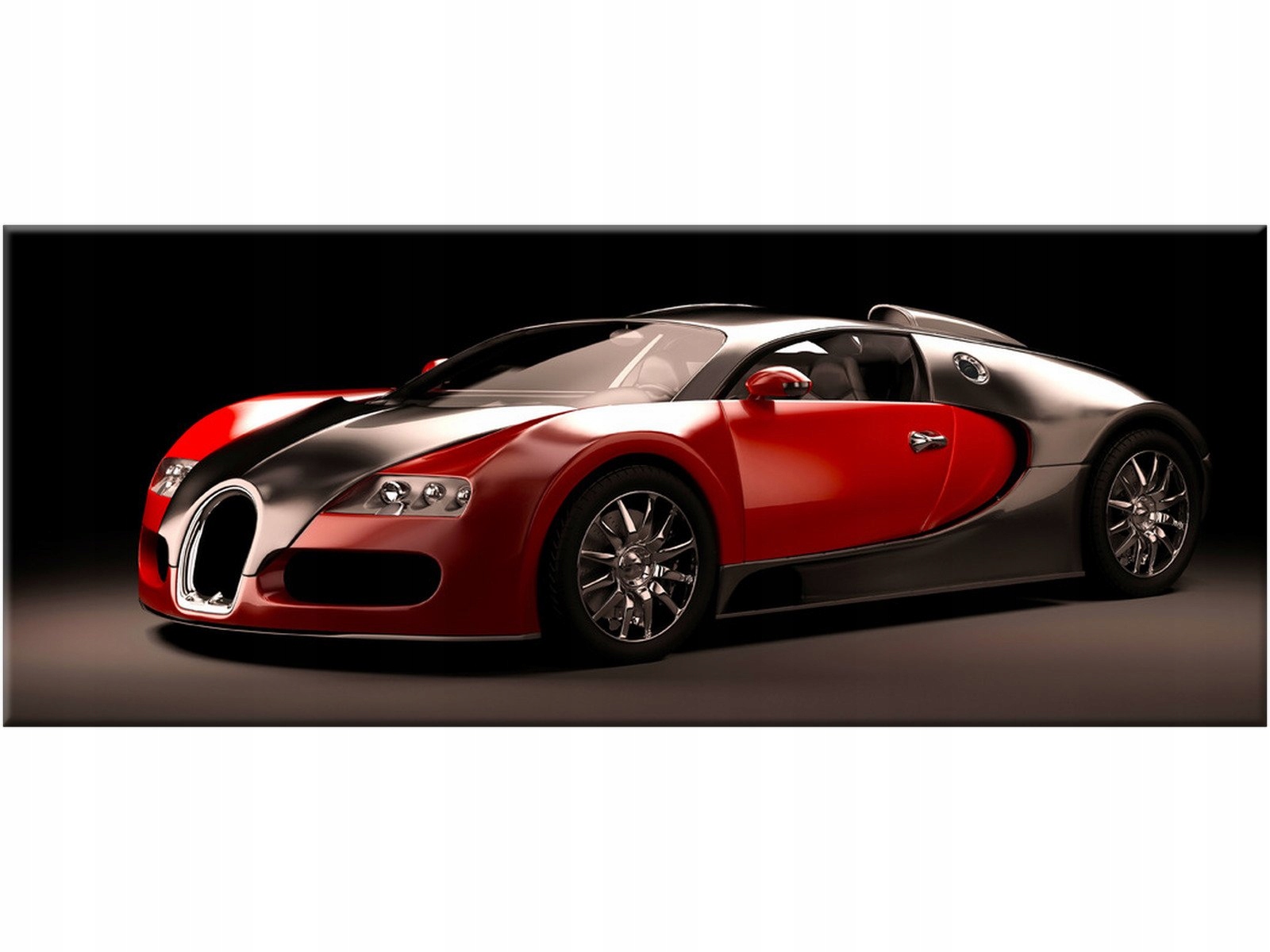 

Czerwone Bugatti Veyron Samochód 100x40 Obraz