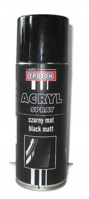 

Czarny Mat Akryl Lakier Farba Troton Spray 400ML