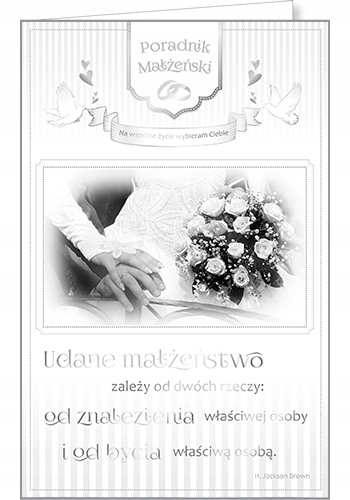 

Kartka na ślub z życzeniami 10 przykazań ślub S17