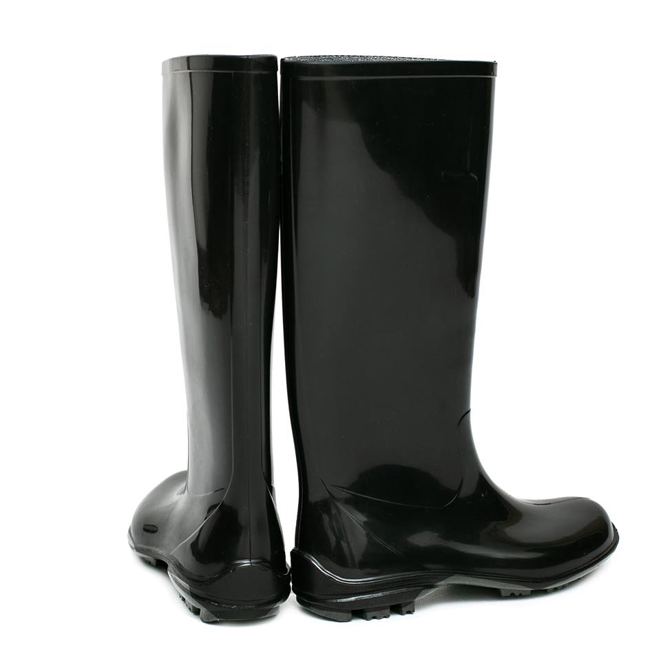 Kalosze Damskie Czarne Gumowce Modne Buty Miejskie Rozmiar 42