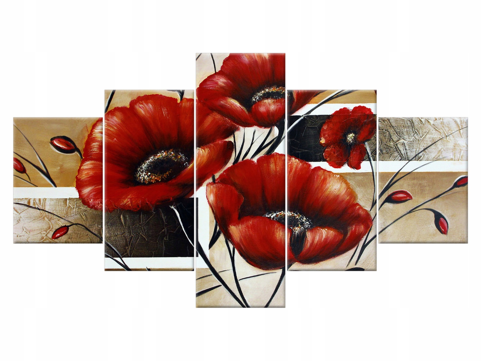 

Obraz 125x70 Vintage Retro Polne maki Abstrakcje