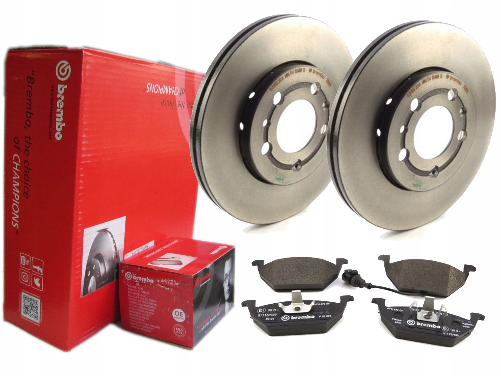 TARCZE + KLOCKI BREMBO PRZÓD AUDI A3 8L1 A2 8Z0