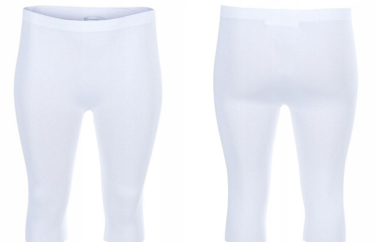 

Zizzi Białe Bezszwowe Legginsy 3/4 192F 46