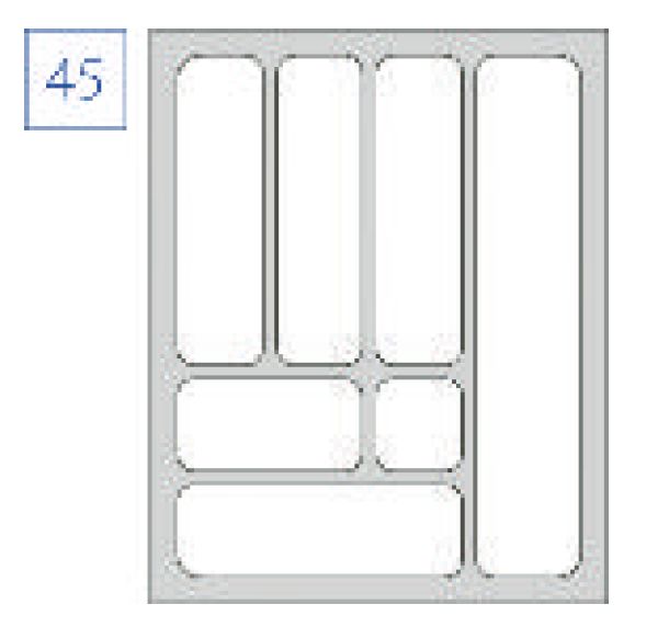 WKŁAD NA SZTUĆCE DO SZUFLADY 45 COMFORT EAN (GTIN) 0685071561102