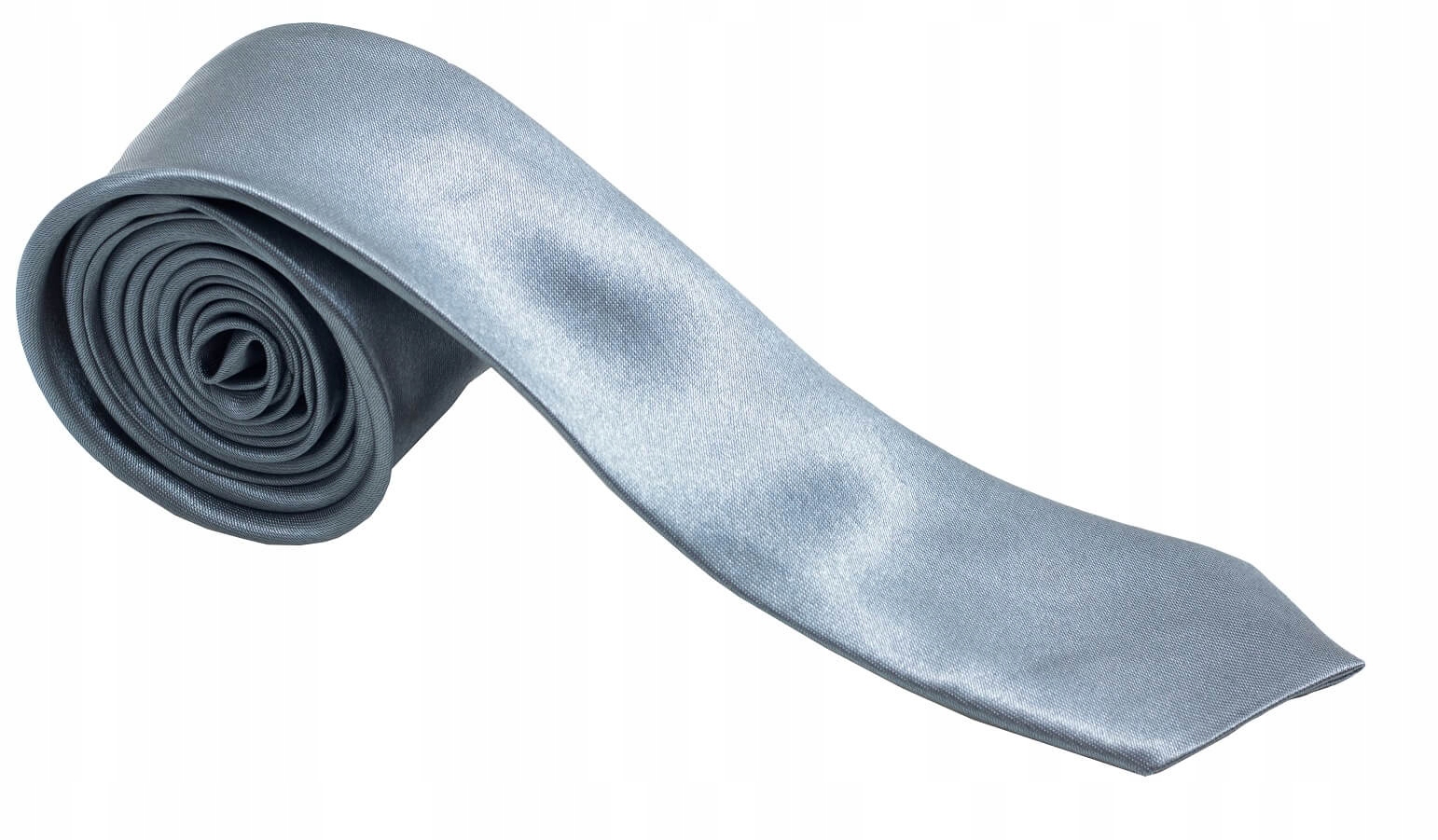 

Krawat śledź wąski męski gładki śledzik stalowy