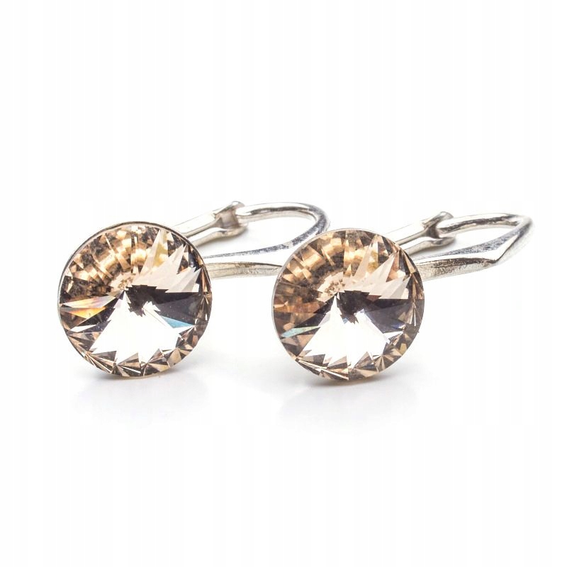 

Srebrne kolczyki 925 z kr. Swarovski Rivoli 8 Silk