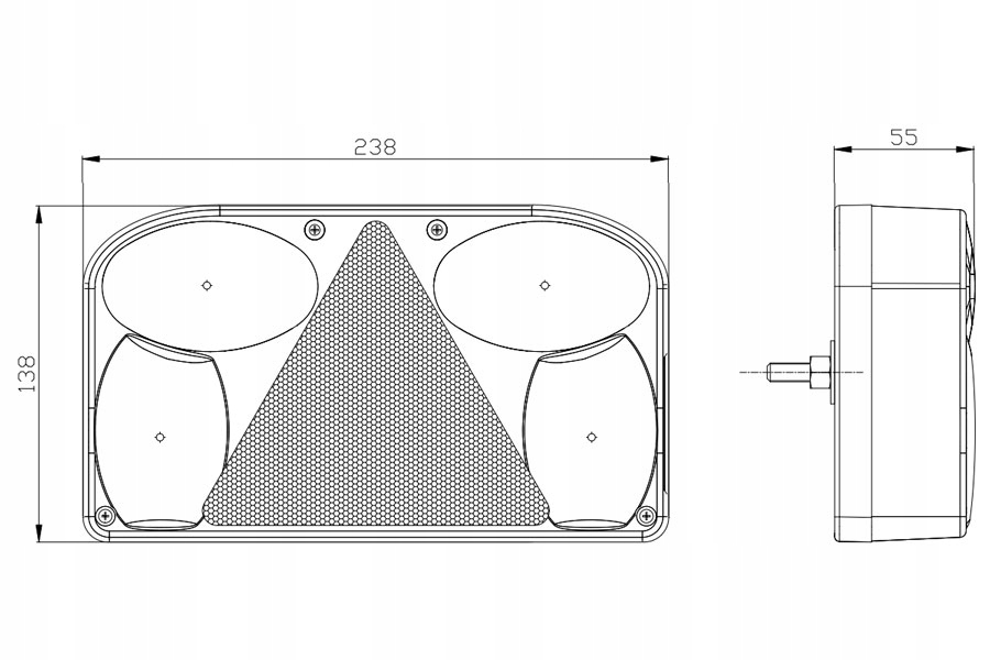 Klosz lampy tylnej FRISTOM FT-88 prawy MGŁA szkło Marka Fristom