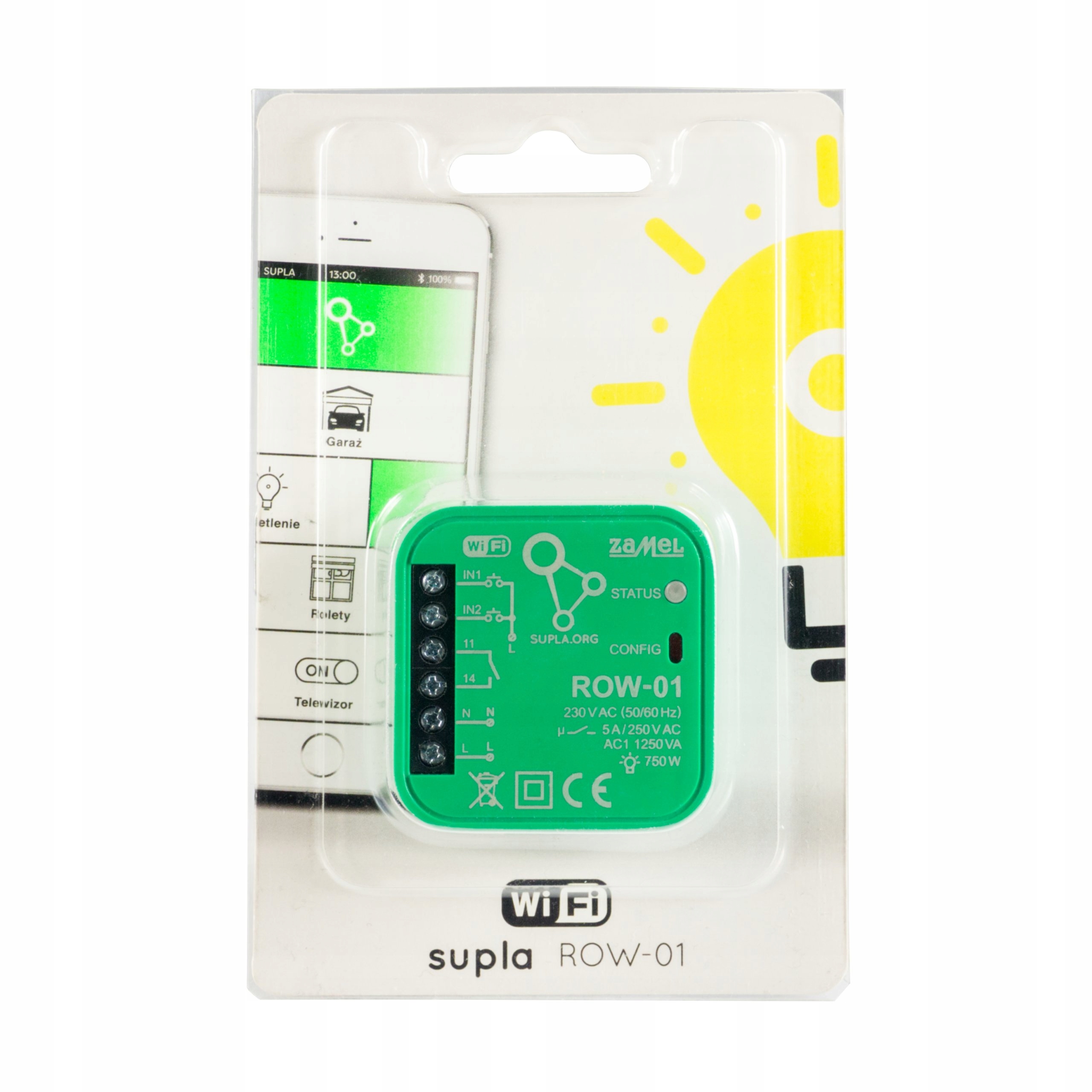 ZAMEL SUPLA ROW-01 ODBIORNIK WI-FI INTELIGENTY DOM Kod producenta ROW-01