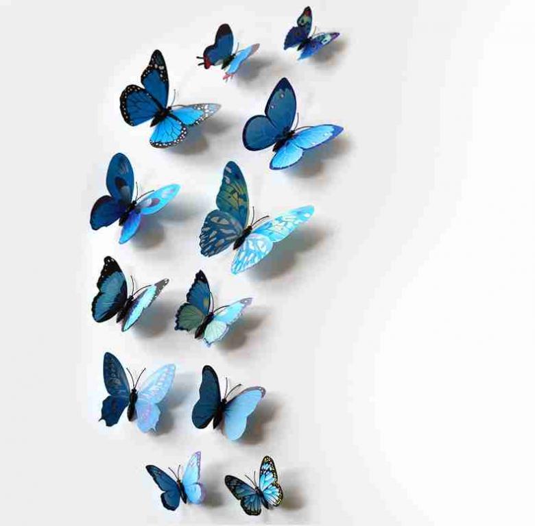 

Dekoracja na Auto Motylki na ścianę na lodówkę