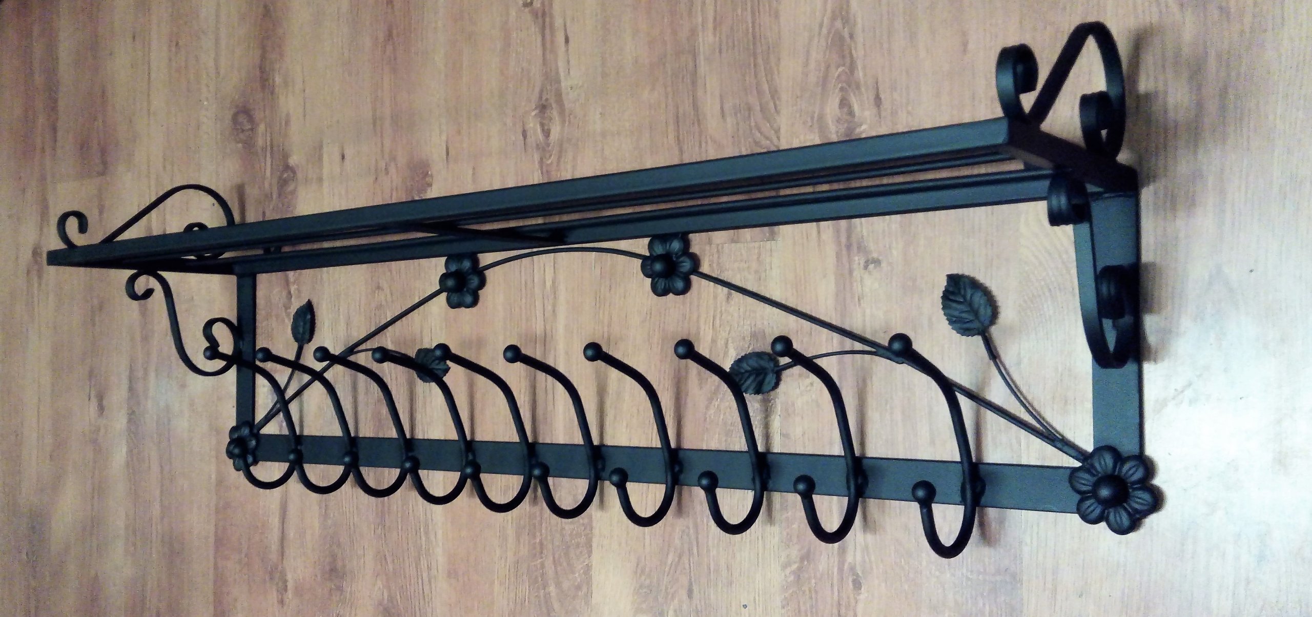 Wieszak z półką 100 cm. METALOPLASTYKA.