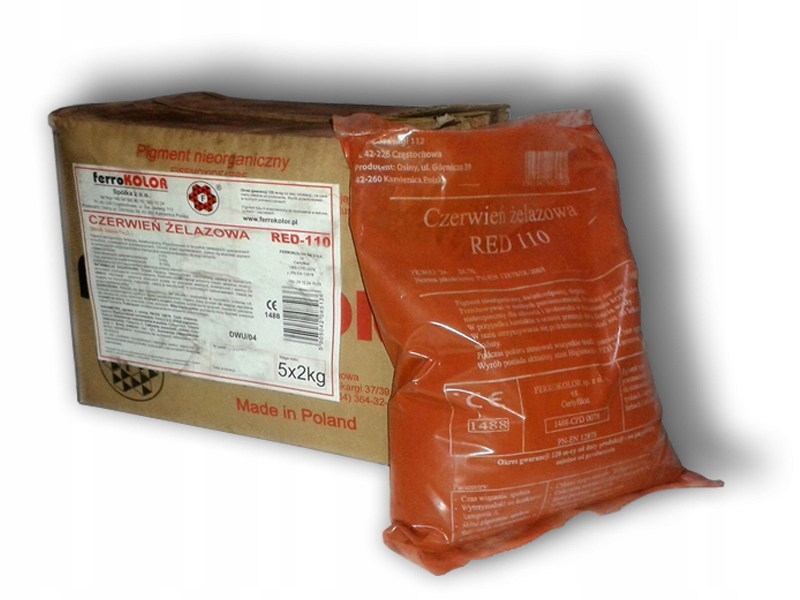

Barwnik do betonu Pigment Farba sucha Ceglasta 2kg