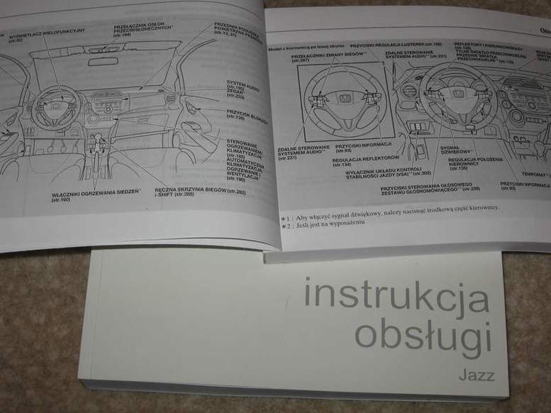 Honda Jazz polska instrukcja obsługi 2008 - 2014 nowa
