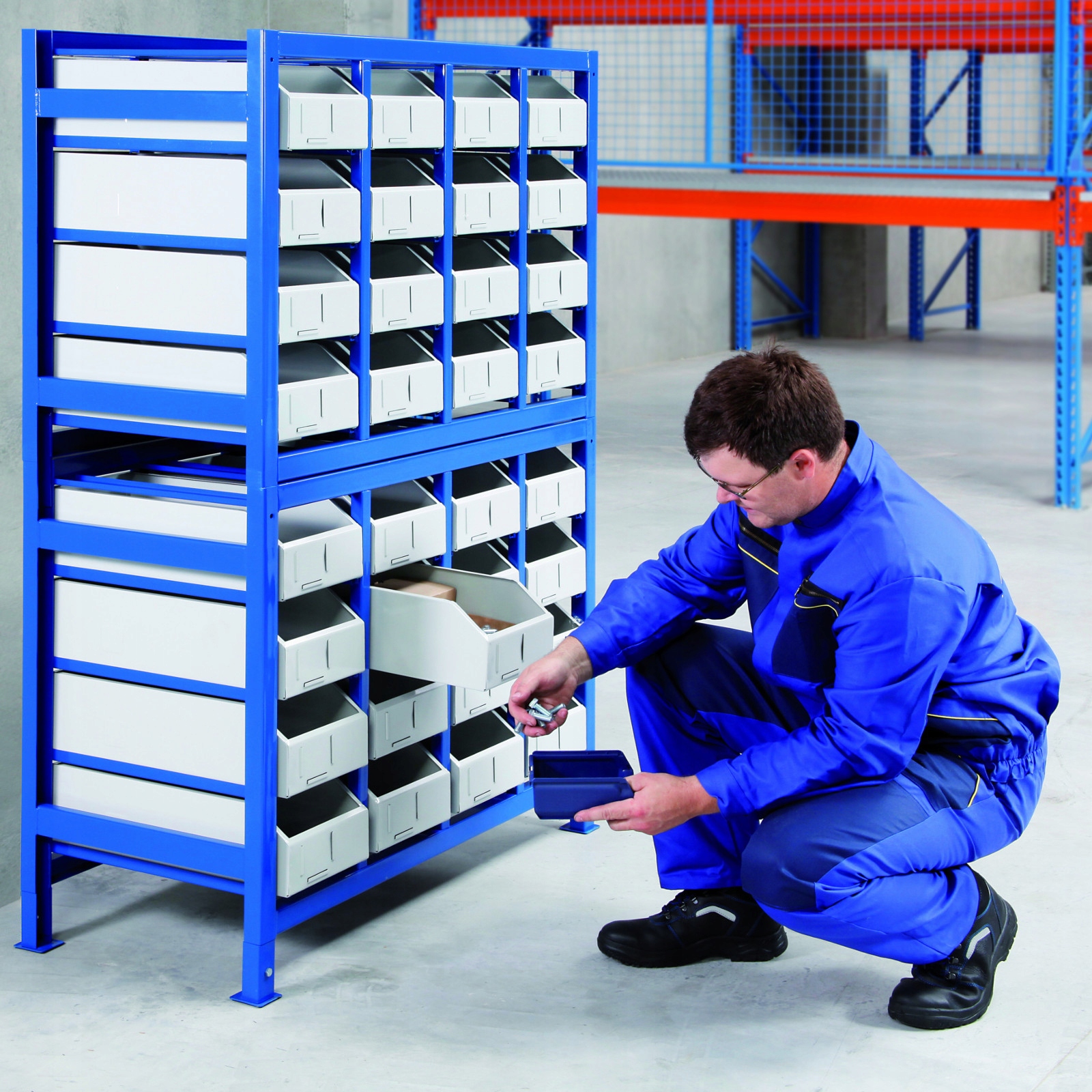 Regal Warsztatowy Magazynowy Na Czesci 16 Szuflad Marka Meva