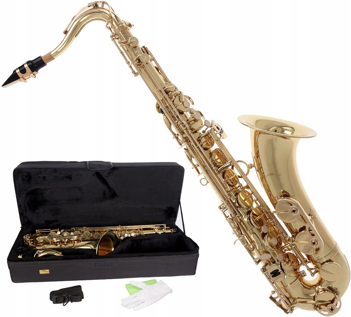 Tenorový saxofon Bb, B Fis MTST0032G M-tunes Zlatý