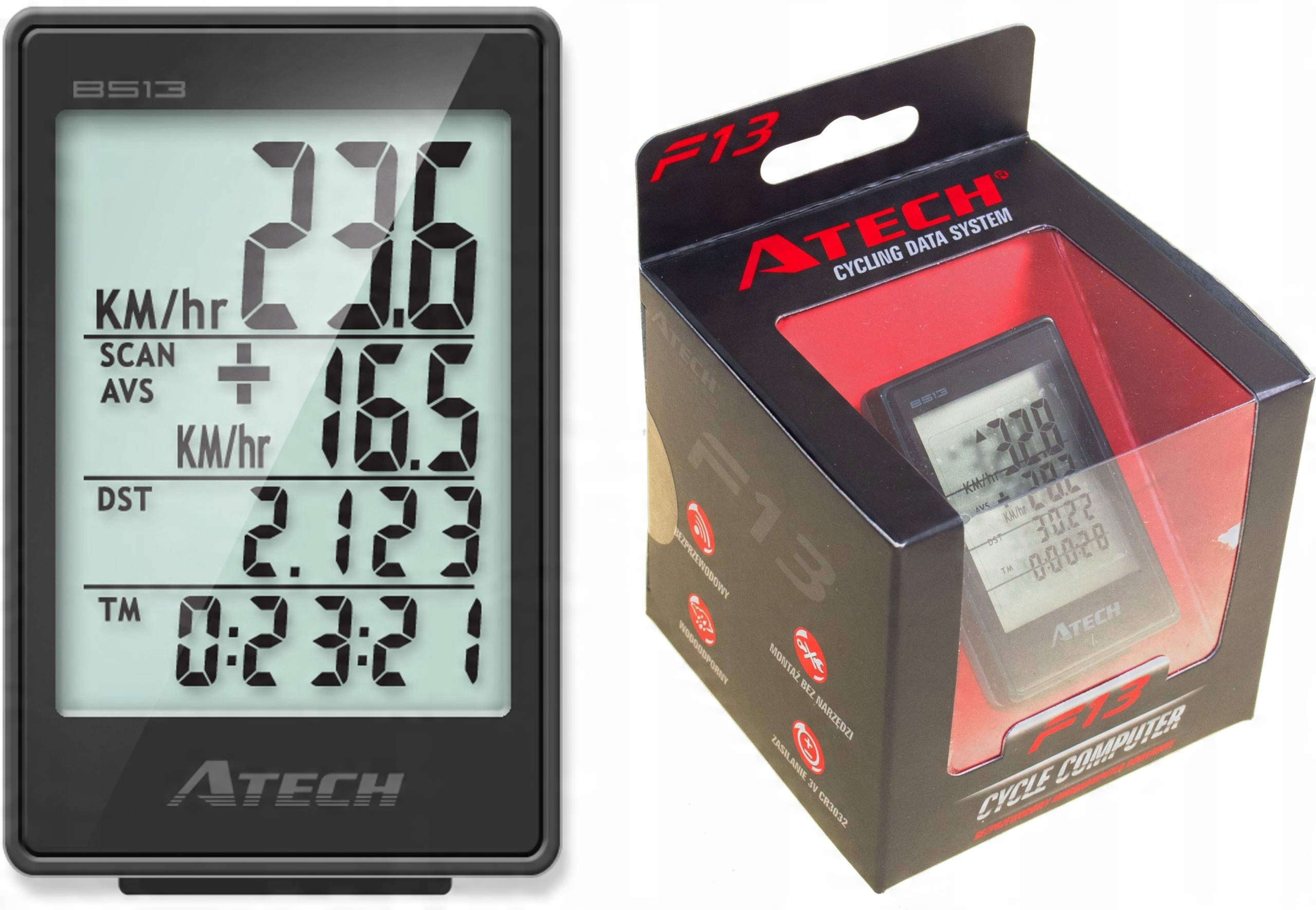 

Licznik Rowerowy Atech F13 Bezprzewodowy 13funkcji