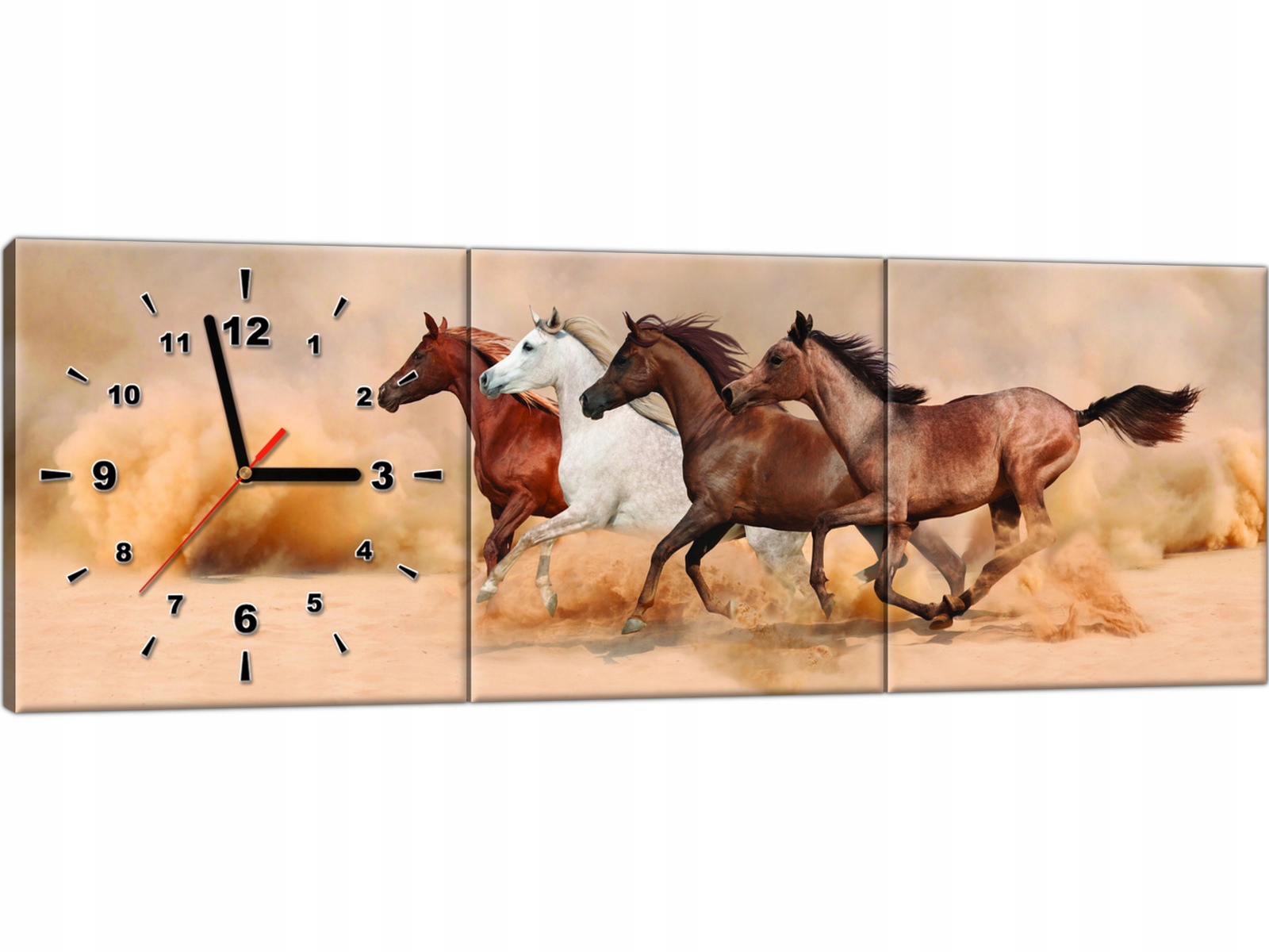 

Obraz zegarem Konie 90x30 Zegar ścienny dla córki