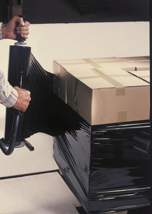 3KG FOLIA STRETCH STRECZ CZARNA 50cm DO PACZEK Waga netto folii 2.3 kg