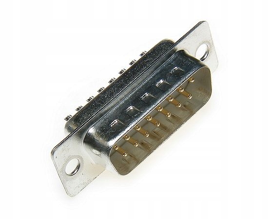 

Wtyk szufladowy lutowany na kabel 15 pin D-sub