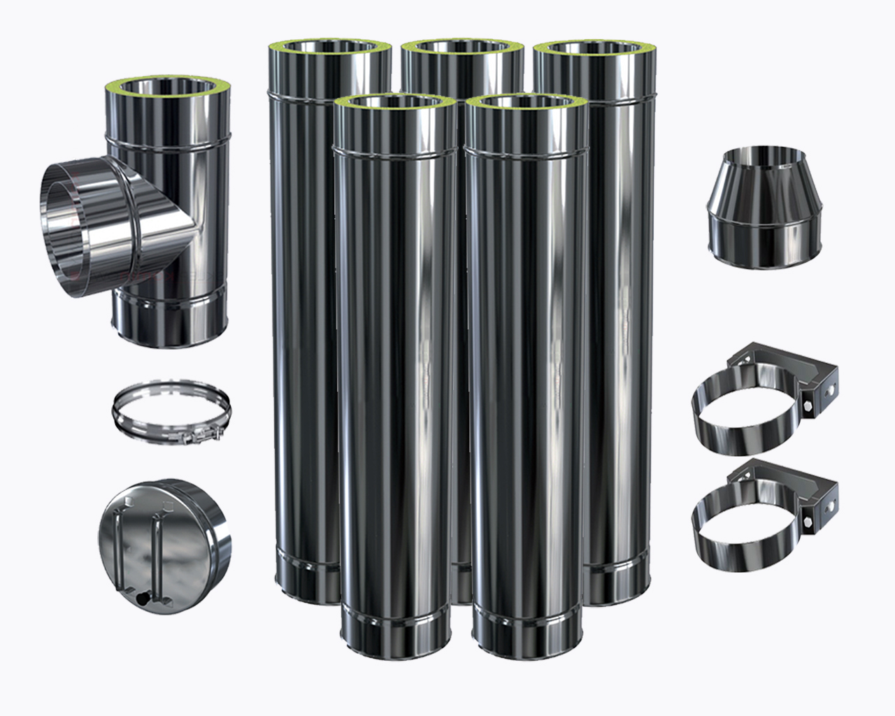 Komin ŻAROODPORNY IZOLOWANY 5,5m fi 160 ZEWNĘTRZNY