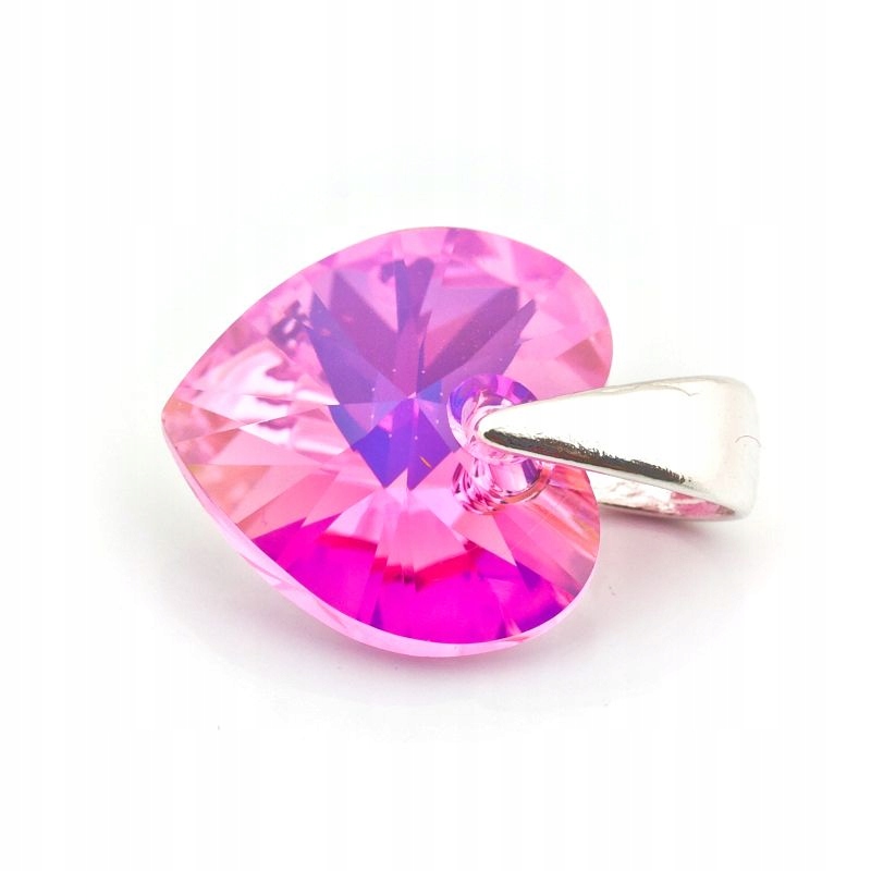 

Wisiorek srebrny z kr. Swarovski Serce 10 Rose Ab
