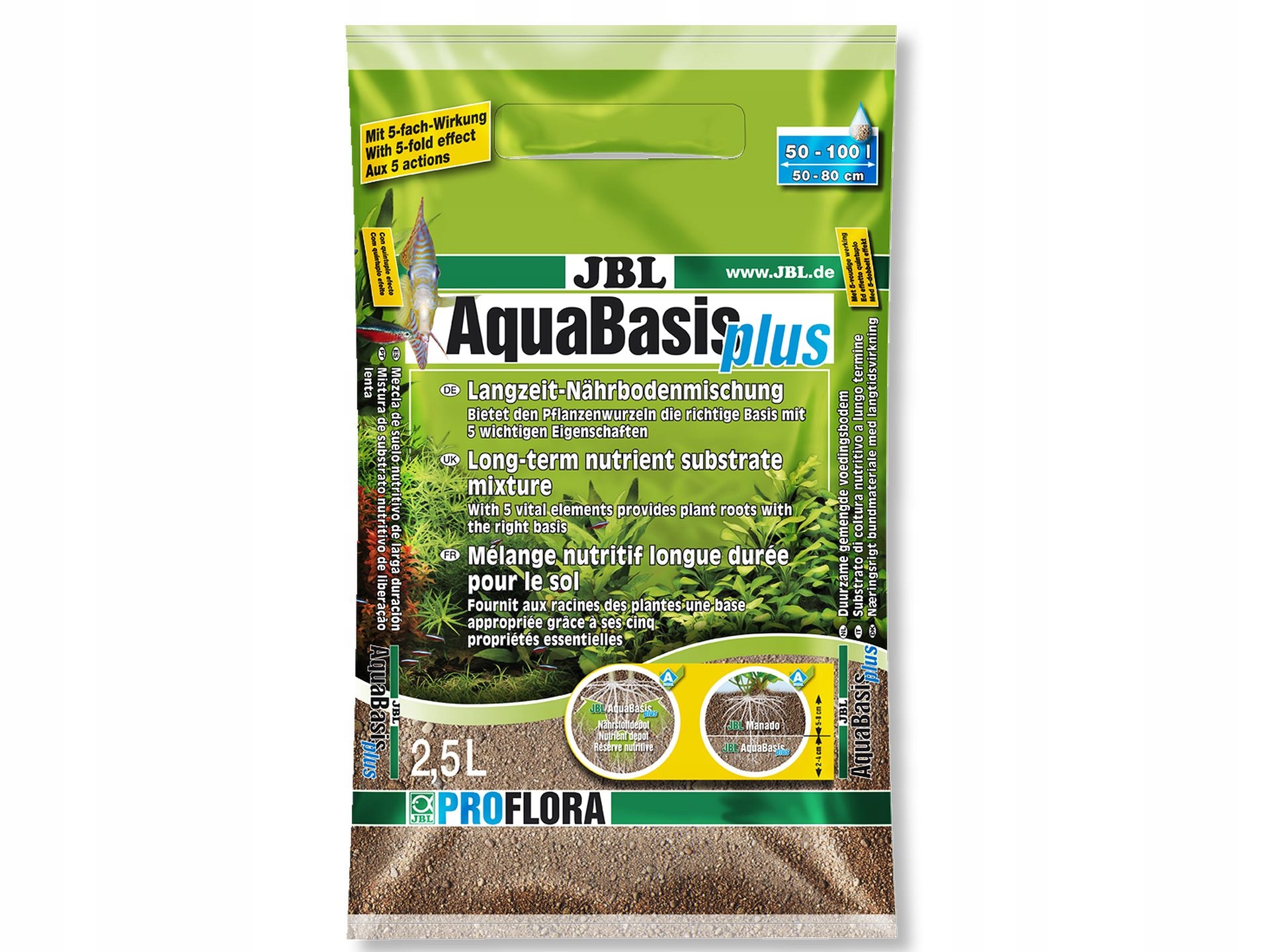 JBL AquaBasis Plus Substrat Podżwirkowy - Podłoże naturalne 1-2 mm 2,5L